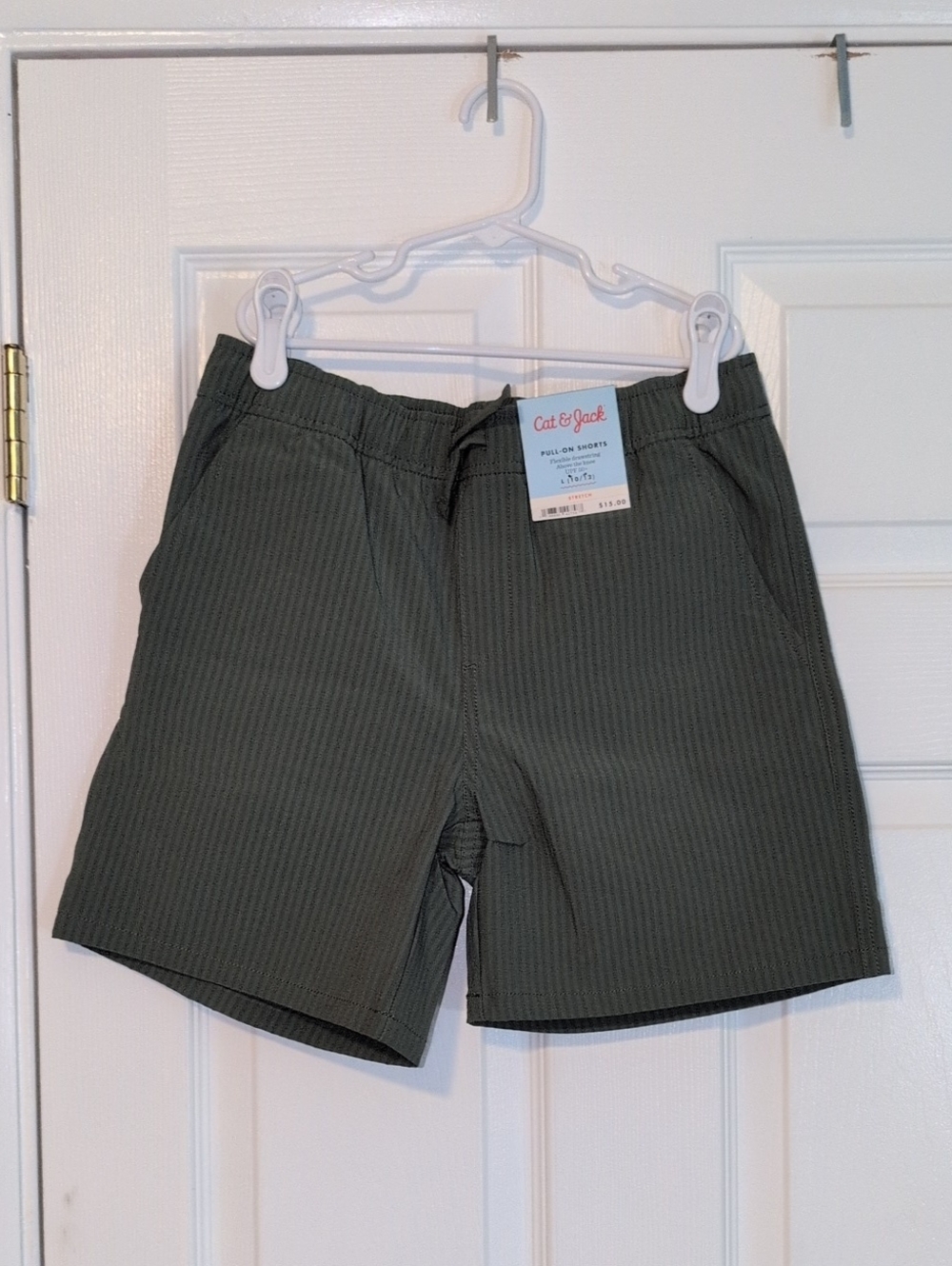 Cat & Jack Olive Ribbed Pull-On Boy's Shorts NWT